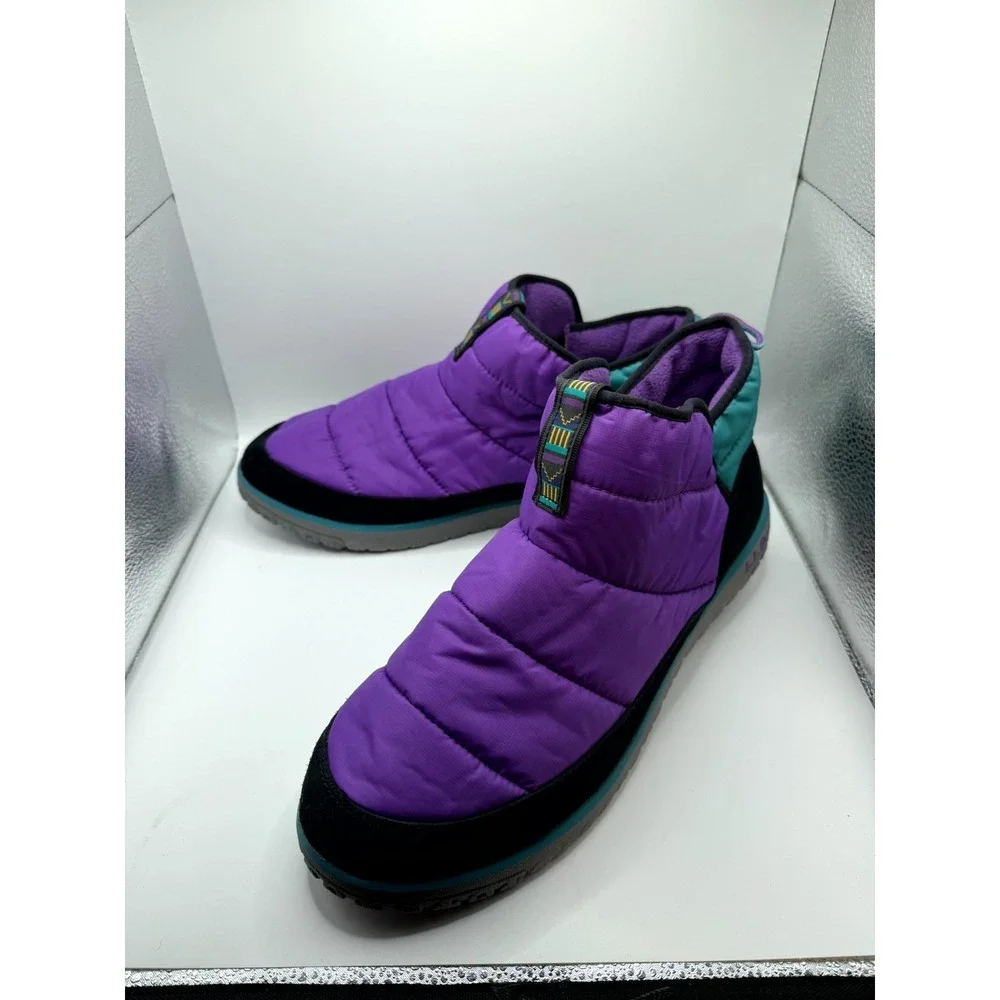 L.L.Bean Mountain Classic Quilted Mens 13 M Purple Teal Ankle Winter Snow Boot